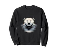 Ours Polaire nageant scène océan Sweatshirt