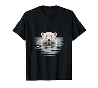 Ours Polaire nageant scène océan T-Shirt