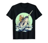 Ours Polaire Narval Arctic Aurora Adventure Vector Art T-Shirt