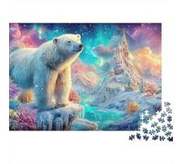 Ours Polaire par Icey Castle Puzzle De 1000 Pièces Polar Bear Pattern Élément Essentiel pour Les Soirées De Jeux en Famille, Adultes Et Enfants 38x26cm/1000pcs
