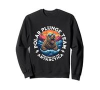Ours Polaire Plongeant Saut sur Glace drôle Antarctique Plongée Polaire Sweatshirt