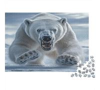 Ours Polaire Puzzle 1000 Pieces Cadeau Unique Ice and Snow Jeu Éducatif Défi Jouet À De Qualité Supérieure Peinture Art pour Adultes Et Enfants À Partir De 12 Ans 1000pcs (75x50cm)