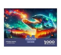 Ours Polaire Puzzle 1000 Pieces Cadeau Unique Jeu ÉduChatif Défi Jouet À De Qualité Supérieure Peinture Art pour Adultes Enfants 52x38cm/1000pcs