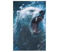 Ours Polaire Puzzle en Bois 1000 Pièces pour Adultes Et Enfants, Puzzles Impossible, Jeu De Patience Coloré, Jeu D'adresse pour Toute La Famille, À Partir De 12 Ans (78×53cm)