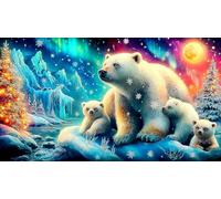 Ours Polaire Puzzles 1000 Pieces Cadeau Unique Jeu éducatif défi Jouet de qualité supérieure Peinture Art pour Adultes et Enfants 38x26cm/1000pcs