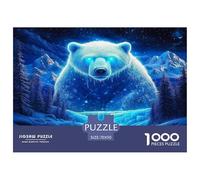 Ours Polaire Puzzles 1000 Pièces Cadeau Unique Jeu ÉduChatif Défi Jouet À De Qualité Supérieure Peinture Art pour Adultes Et Enfants À Partir De 14 Ans 70x50cm/1000pcs