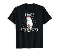 Ours Polaire Triste Je Déteste Noël I Hate Christmas T-Shirt