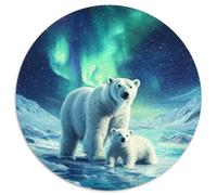 Ours polaire1000 Pièces Puzzles pour Adultes Et Enfants AnimauxPuzzle Rond, Jeu D'Intelligence, Art, Cadeau, Difficile, Impossible1000pcs (67.5x67.5cm)