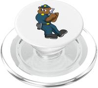 Ours Policier Pistolet Police PopSockets PopGrip pour MagSafe