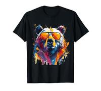 Ours Portant des Lunettes de Soleil Faune forêt Ours Amoureux des Animaux T-Shirt