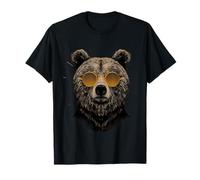 Ours Portant des Lunettes de Soleil Faune forêt Ours Amoureux des Animaux T-Shirt