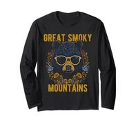 Ours Portant des Lunettes Motif Great Smoky Mountains USA Manche Longue