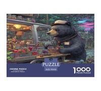 Ours Puzzle 1000 Pièces Faune Sauvage : Jeux Éduchatifs Et Puzzles Défi pour Adultes, Idéal en Cadeau Et Décoration De Maison 70x50cm/1000pcs