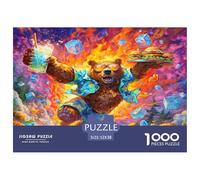 Ours Puzzles Jeu De Puzzle Activités Familiales Stimulantes 1000 Pieces Animal Puzzles Classiques Qualité Premium pour Adultes 52x38cm/1000pcs
