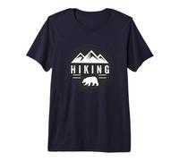 Ours Randonnée Montagnes Explorer la Nature T-Shirt Haut de Gamme