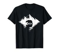 Ours Reflet Montagne Faune Sauvage Nature Lover T-Shirt