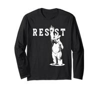 Ours Resist Avec Poing Activisme Environnement Manche Longue