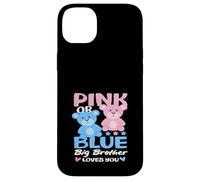 Ours Rose ou Bleu Big Brother Loves You Gender Reveal Coque pour iPhone 14 Plus