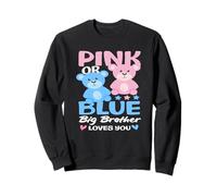 Ours Rose ou Bleu Big Brother Loves You Gender Reveal Sweatshirt