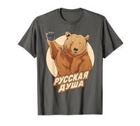 Ours Russe avec Inscription Âme Russe pour Les Russes Russie T-Shirt