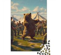 Ours Soldat Polonais Puzzle 1000 Pièces Adultes Seconde Guerre Mondiale Jeu D'adresse pour Toute La Famille Puzzle Impossible Cadeau Unique Collection d'art Idée Cadeau 1000pcs (75x50cm)