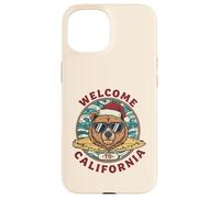 Ours Surfeur de Noël - Welcome to California Design Coque pour iPhone 15