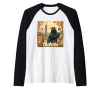Ours taïwanais Cool aux Couleurs du Drapeau de Taïwan Manche Raglan