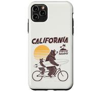 Ours Tandem Surf Californie Rétro Soleil Fête des Pères Coque pour iPhone 11 Pro Max