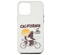 Ours Tandem Surf Californie Rétro Soleil Fête des Pères Coque pour iPhone 12 Pro Max