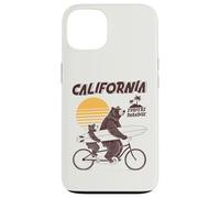 Ours Tandem Surf Californie Rétro Soleil Fête des Pères Coque pour iPhone 13