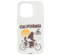 Ours Tandem Surf Californie Rétro Soleil Fête des Pères Coque pour iPhone 15 Pro