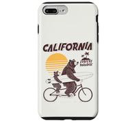 Ours Tandem Surf Californie Rétro Soleil Fête des Pères Coque pour iPhone 7 Plus/8 Plus