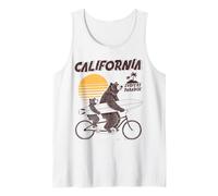 Ours Tandem Surf Californie Rétro Soleil Fête des Pères Débardeur