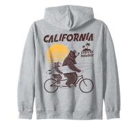 Ours Tandem Surf Californie Rétro Soleil Fête des Pères Sweat à Capuche