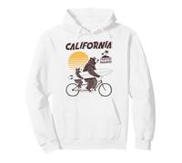 Ours Tandem Surf Californie Rétro Soleil Fête des Pères Sweat à Capuche