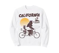 Ours Tandem Surf Californie Rétro Soleil Fête des Pères Sweatshirt