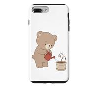 Ours Triste avec arrosoir Motif Amoureux des Plantes Coque pour iPhone 7 Plus/8 Plus