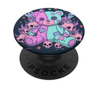 Ours Vaudou Goth Pastel Art Halloween Effrayant PopSockets PopGrip Adhésif