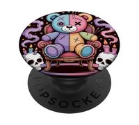 Ours Vaudou Pastel Gothique Halloween Effrayant PopSockets PopGrip Adhésif