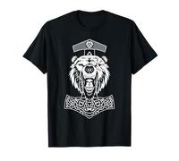 Ours viking guerrier marteau de Thor rune nordique Vegvisir T-Shirt