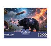 Ours1000 Pièces Aquarelle Puzzle Faune Sauvage pour Adultes De Jeu pour Adultes Parfaitpourla Détente Paysagedes QuatreSaisons 38x26cm/1000pcs