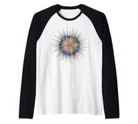 Oursin Abstrait océan Art Vie Marine coloré Manche Raglan