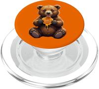 Ourson Aime nid d'abeille, Abstrait, scène de la Nature PopSockets PopGrip pour MagSafe