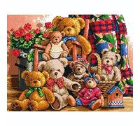 Ourson en peluche Broderie point de croixe stampé kit complet Adulte Debutant loisirs créatifs