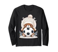 Ourson Hivernal Mignon avec Ballon de Football Manche Longue