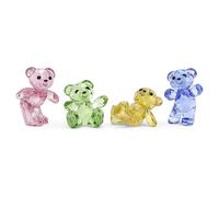 Swarovski Figurines Ourson Kris Set 30e Anniversaire, cristaux roses, verts, jaunes et bleus