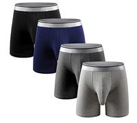 Ouruikia Boxer en Coton pour Homme, Confortable et Doux,Caleçons Homme, Lot de 2 ou 4