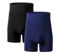 Ouruikia Boxers pour homme à taille haute avec braguette, L