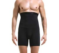 Ouruikia Gainant Amincissant Boxer Homme Taille Haute sous-vêtements Ventre Plat Shapewear Body Shaper Slimming Boxer Short, Noir, L