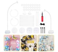 OurWarm Support d'arche de ballons de 2,6 m et 1,8 m, kit d'arche de ballons pliable gratuit, support de demi-arche avec base pour sol, kit de colonne de ballons pour mariage, fête d'anniversaire,
